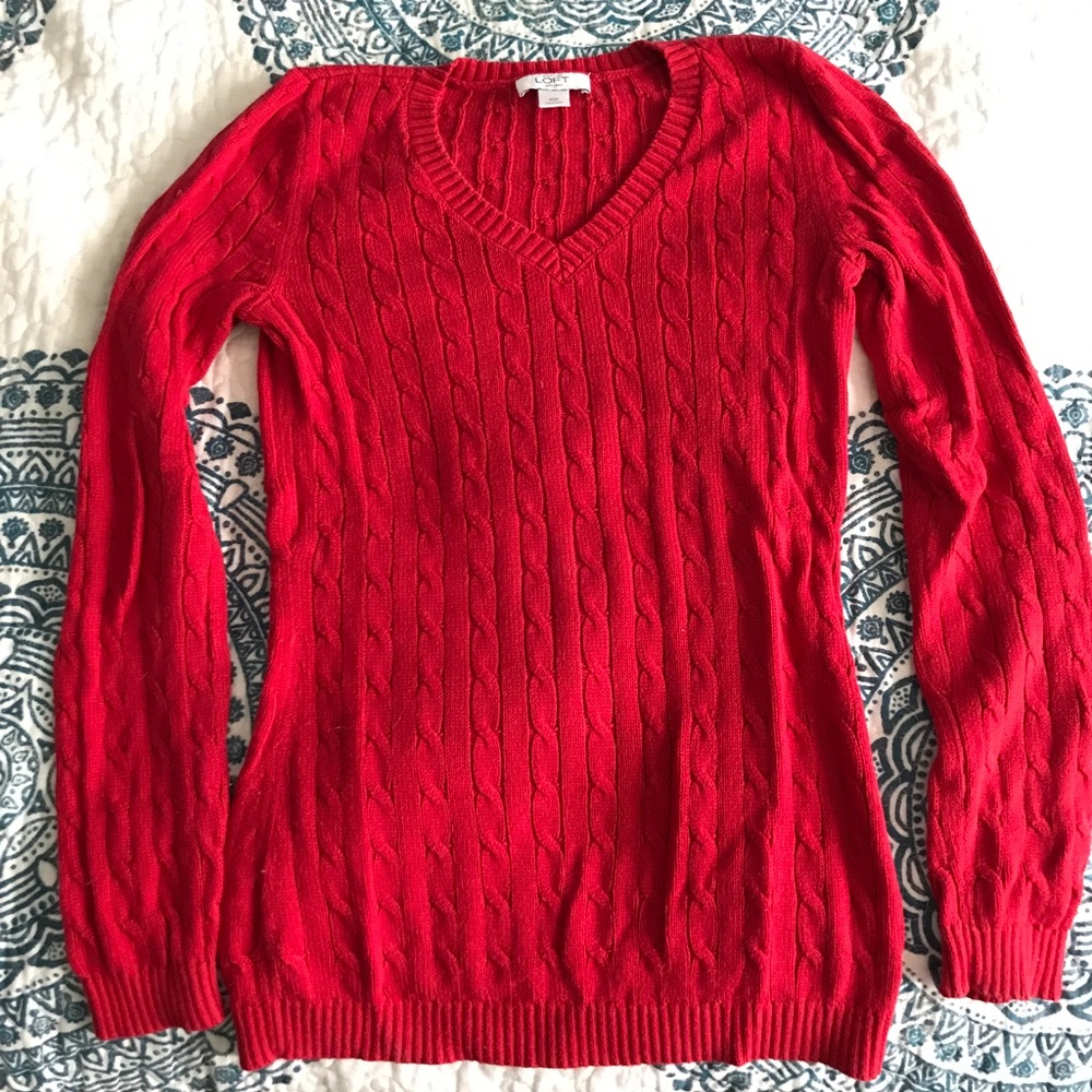 Ann Taylor loft cable knit sweater